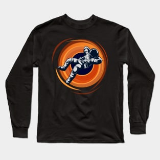 Relax stay calm astronaut black hole Long Sleeve T-Shirt